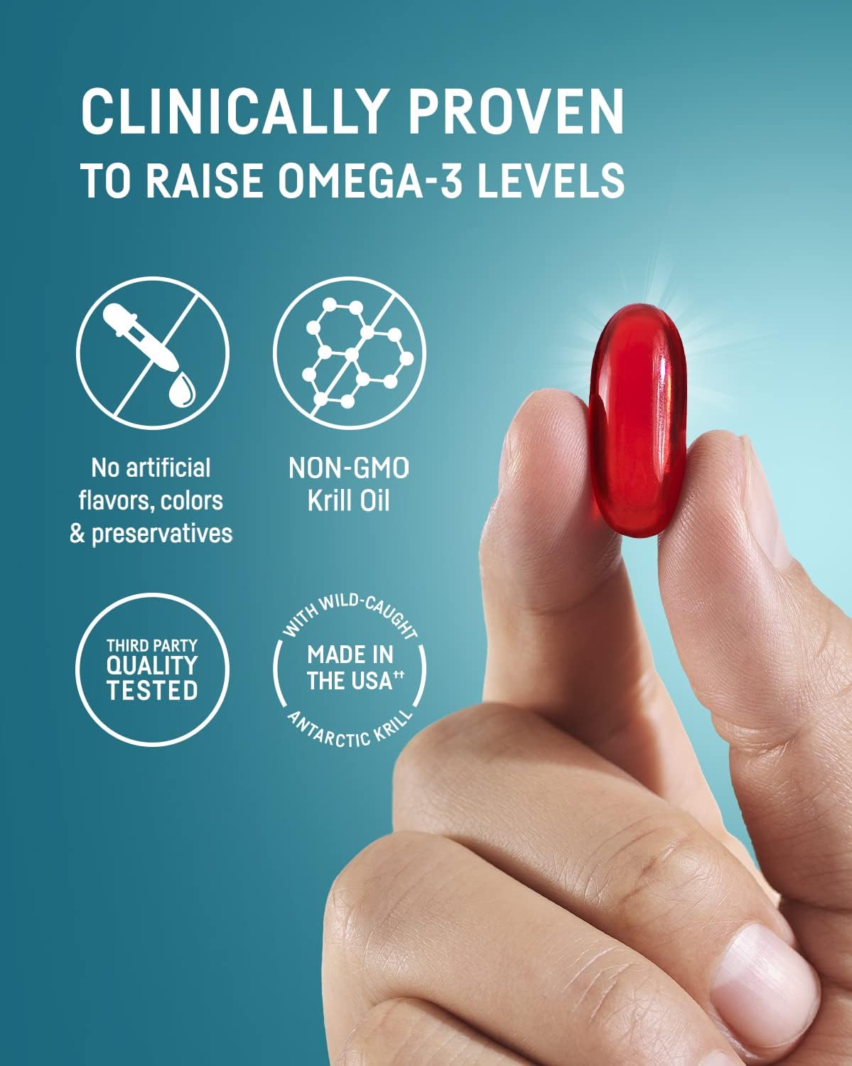 Kori Krill astaxanthin presence shown as natural antioxidant in capsule