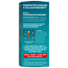 Kori Krill Excel phospholipid form highlights high absorption.