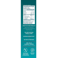 Kori Krill omega-3 softgels close-up showing concentrated phospholipid formula for better absorption