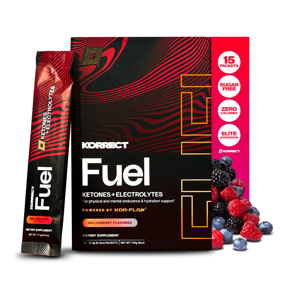 KORRECT LIFE goBHB Melon Berry packet ready to mix for quick energy