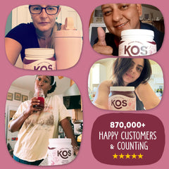 KOS Beet Root Powder mixes easily into hummus for colorful dips.