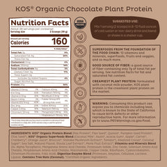 KOS Vegan Protein Powder featured in smoothie prep for workouts or meals.