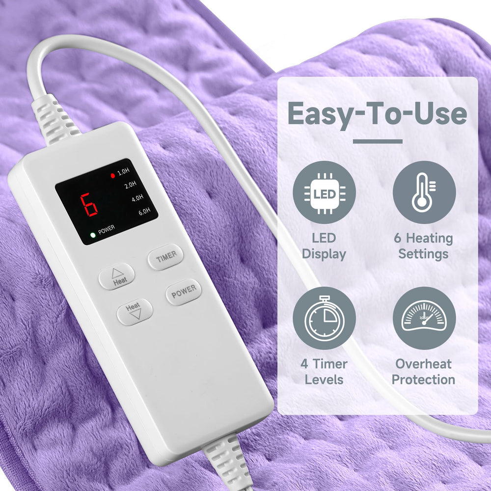KOT heating pad features auto shut off for safety.