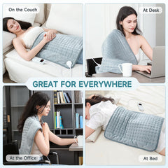 KOT heating pad offers six heat levels for customizable comfort.