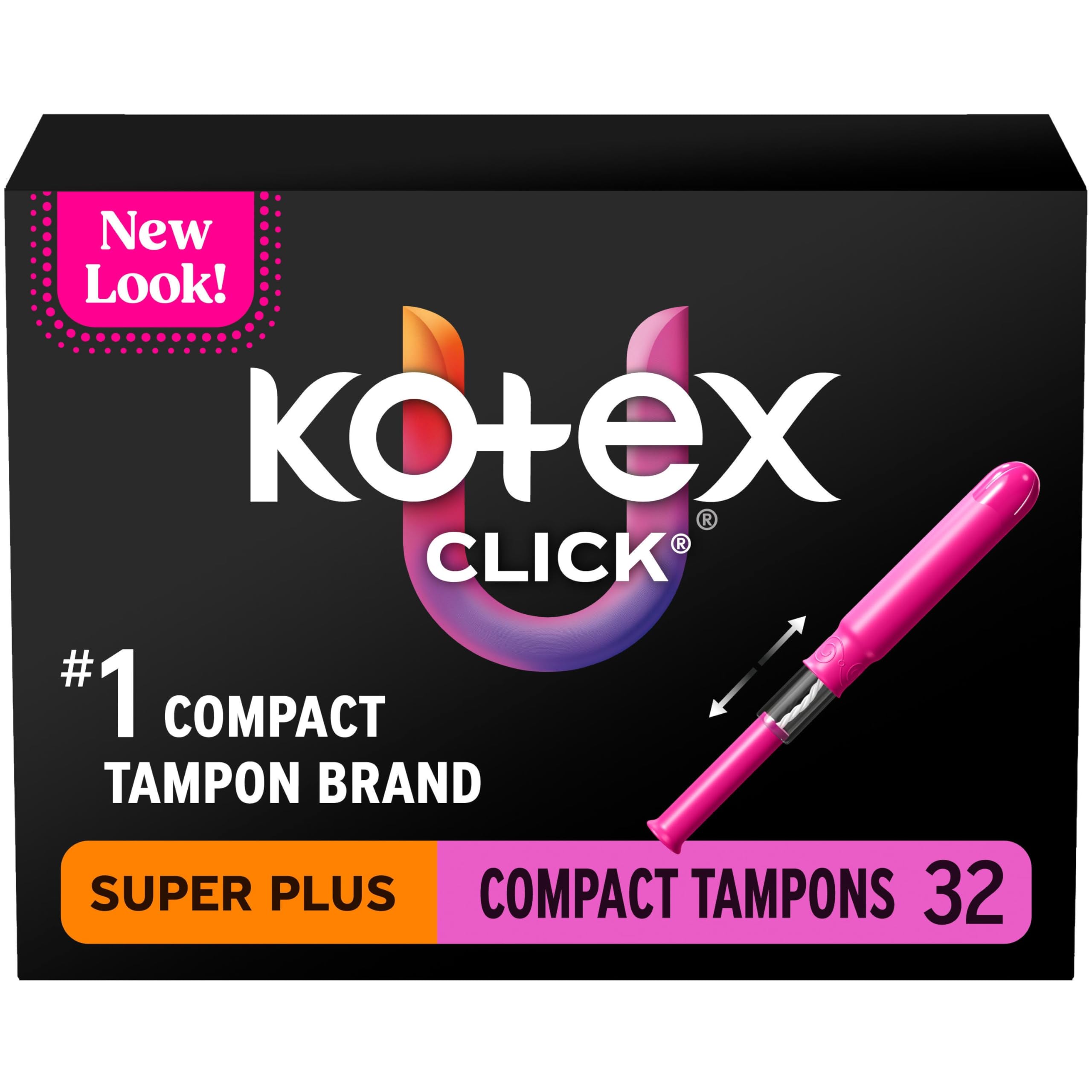 U by Kotex Click compact tampon packaging for discreet on-the-go protection
