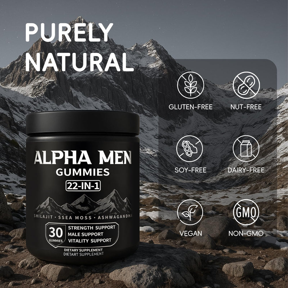KOVGOCY Alpha Gummies for Men with Manuka Honey for natural sweetness.