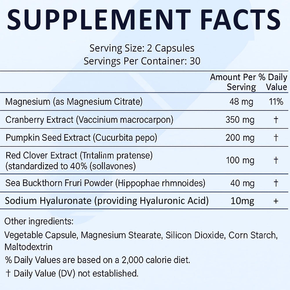 Close-up of Lovy Urocontrol capsules highlighting natural ingredients.