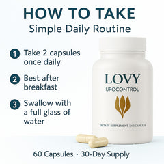 Back view reveals dosage directions and 60 capsules per bottle.