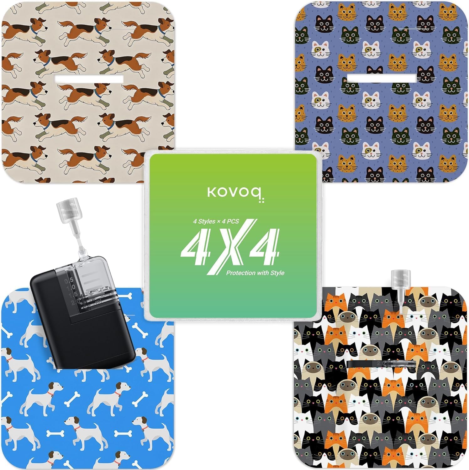 KOVOQ Tandem Mobi adhesive sleeve secured on the arm for all-day wear.