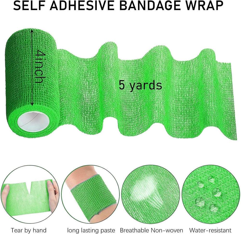 KOYEE breathable 4 inch bandage wrap close up shows latex material and airflow.