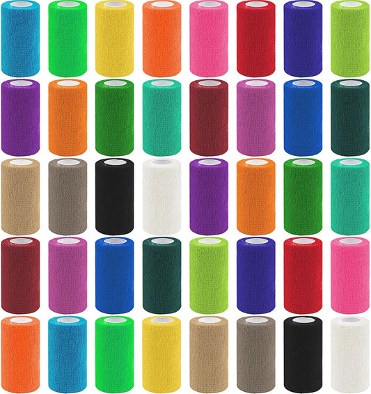 KOYEE 40 roll self-adhesive bandage wrap in assorted colors for versatile everyday support.