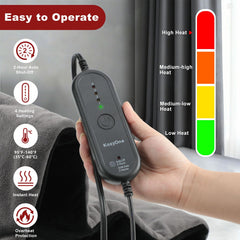 KozyOne four heat settings allow customizable comfort from light to deep warmth.