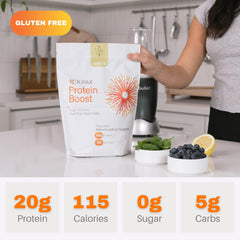KPAX Immune Protein Blend scoop of vanilla powder