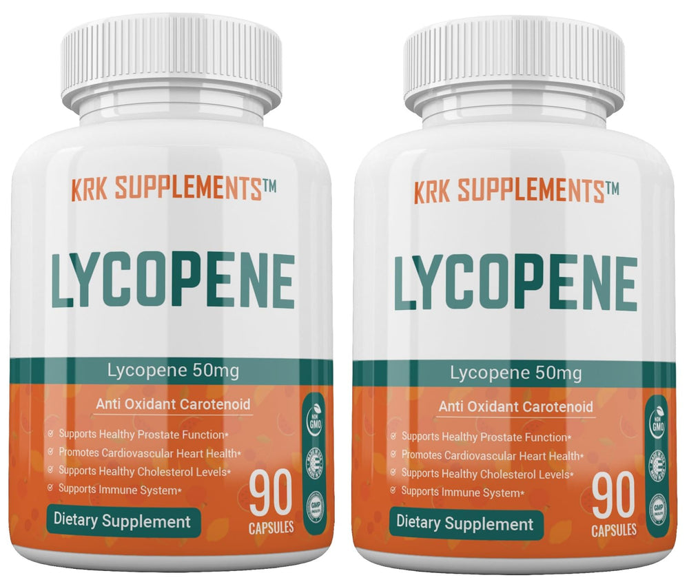 KRK Supplements Lycopene 50 mg bottle front view for daily wellness