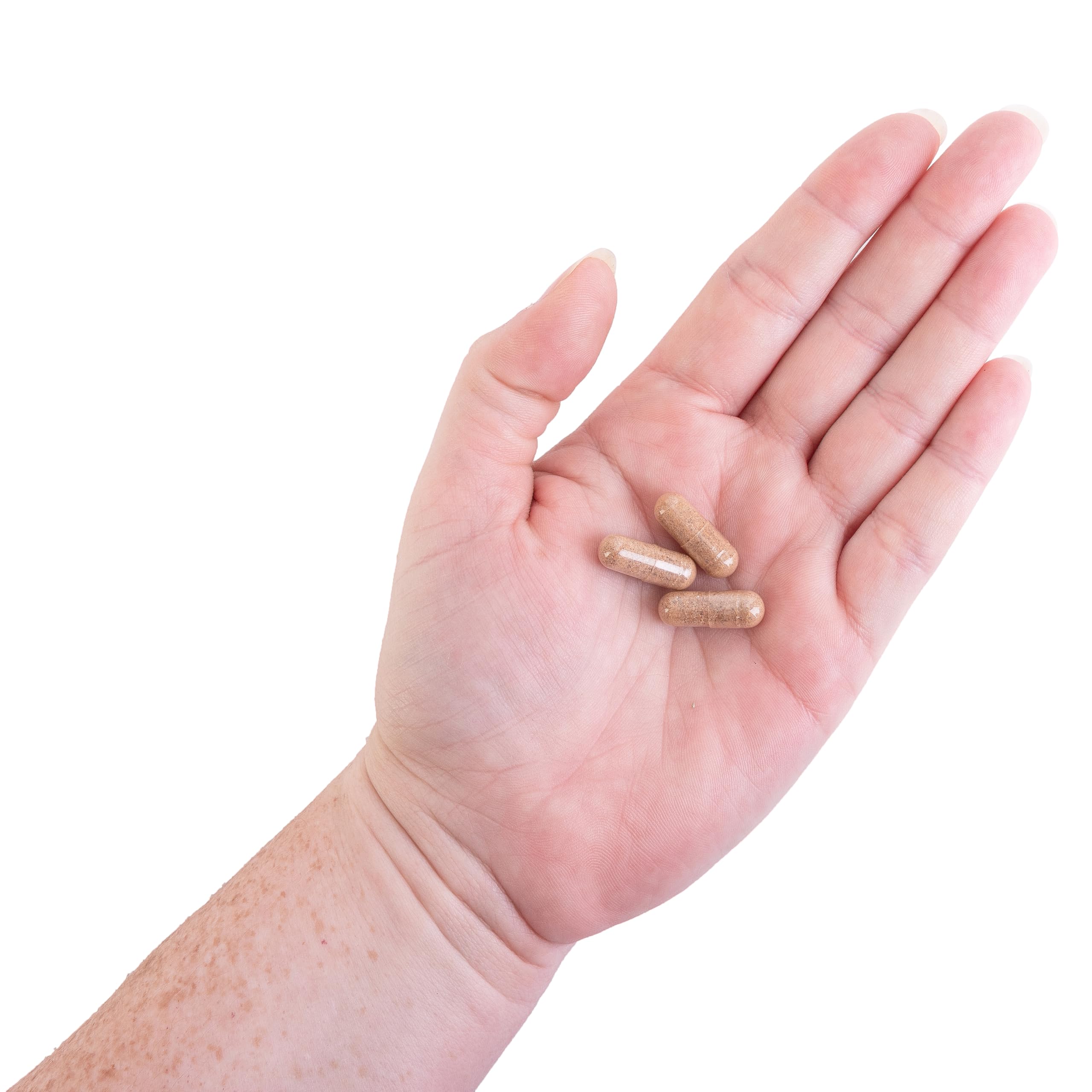 Pouring Kroeger Herb Circu Flow capsules for easy daily use.
