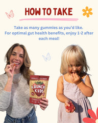 Morning routine setup with Krunchy Kids gummies ready to go.