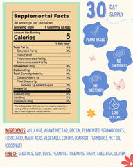 Label close-up shows vegan, allergen-free Krunchy Kids formulation.