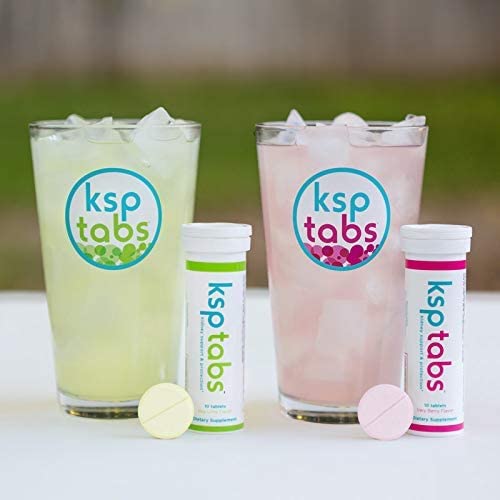 KSPtabs Berry & Lime bottle showing convenient 6-pack and flavor option