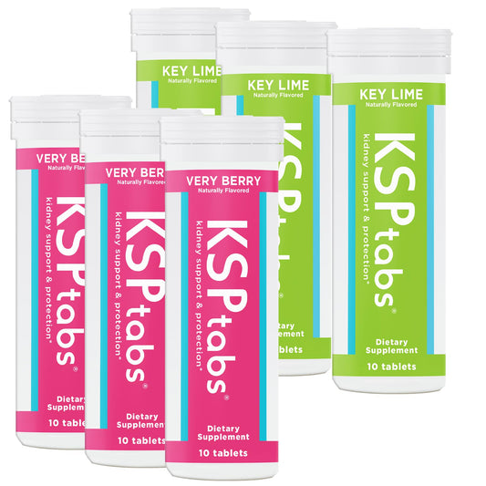 KSPtabs Berry & Lime tablet dissolving in water for easy daily hydration