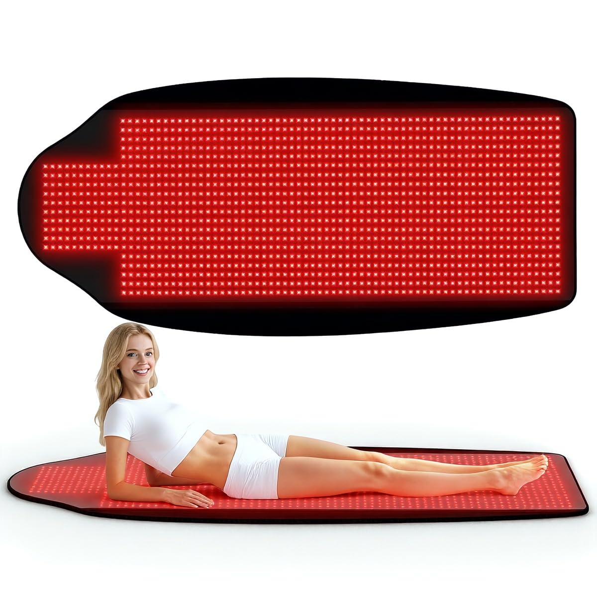 KTS full-body red-light therapy mat with wide coverage for back and legs.
