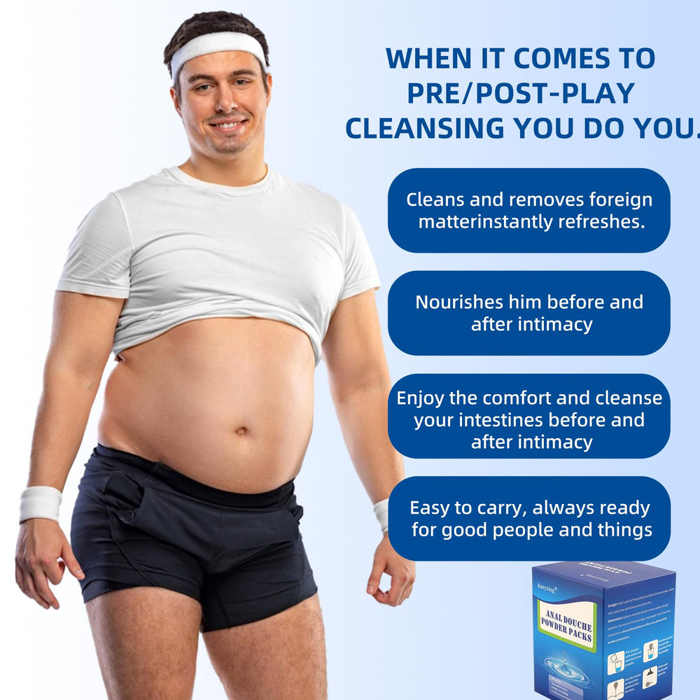 Kueysing 12-pack anal powder for convenient home cleansing.