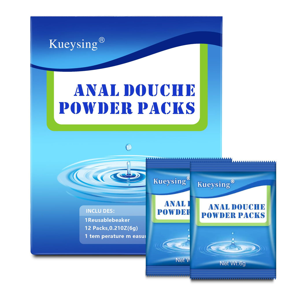 Kueysing anal douche powder packets for easy, discreet cleansing before intimacy.