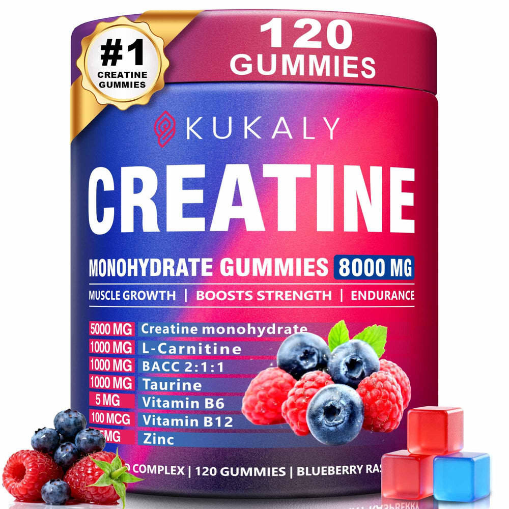 Kukaly Creatine Gummies bottle ready for on-the-go workouts