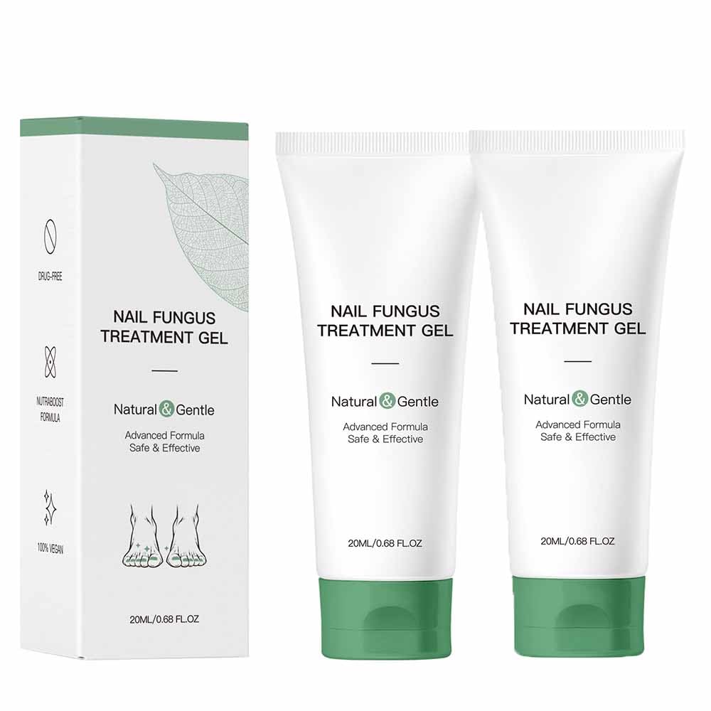KUNLEN Nail Fungus Gel bottle; clear formula for nourished nails.