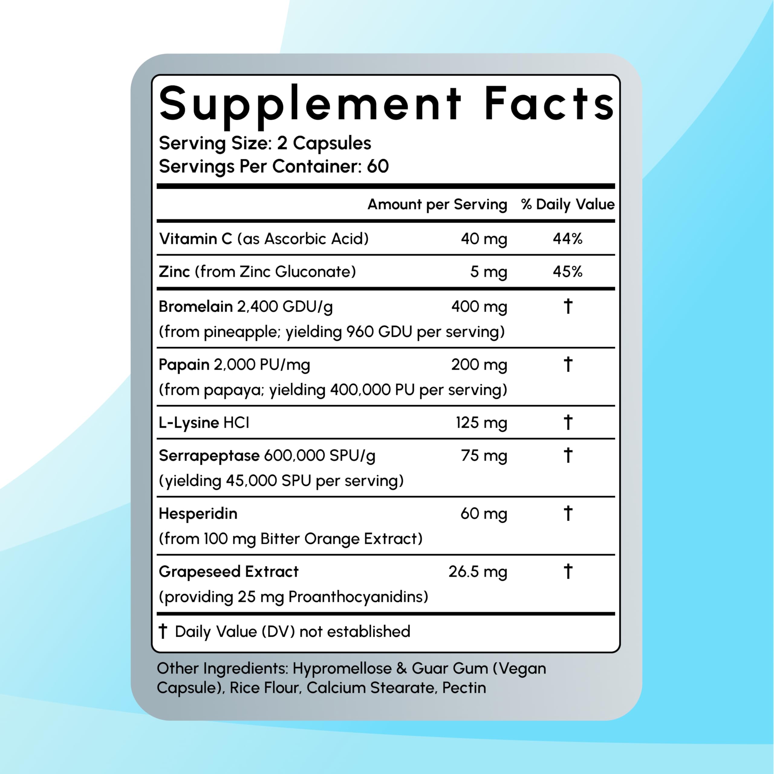 Kuratonics Float-Away ingredients blend highlighting enzyme and antioxidant components