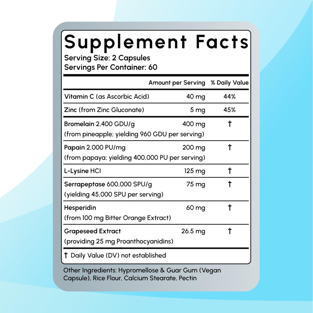 Kuratonics Float-Away ingredients blend highlighting enzyme and antioxidant components