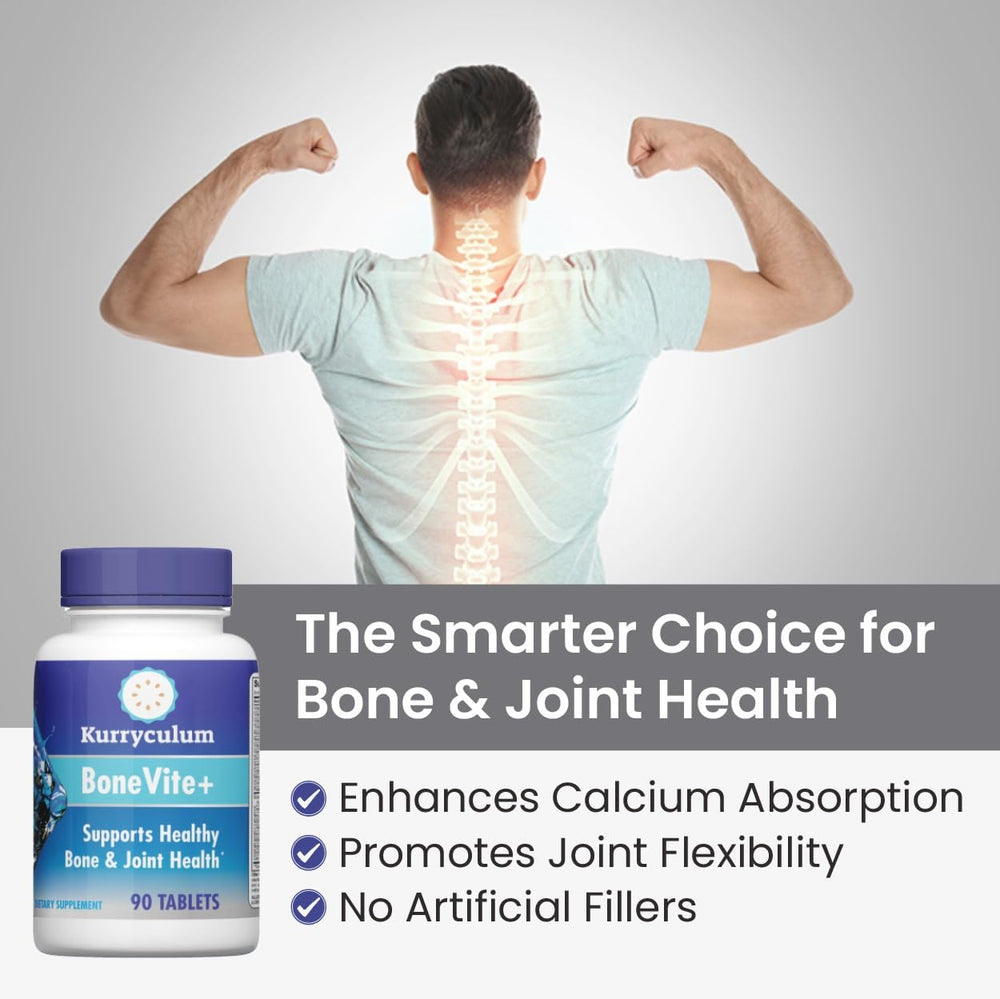 Kurryculum BoneVite ingredients list including glucosamine, chondroitin, MSM