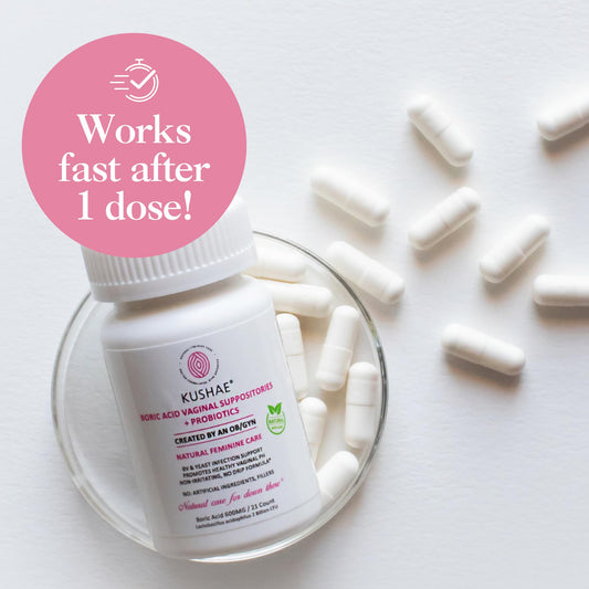Kushae applicator with suppositories shows easy, mess-free insertion for regular use.
