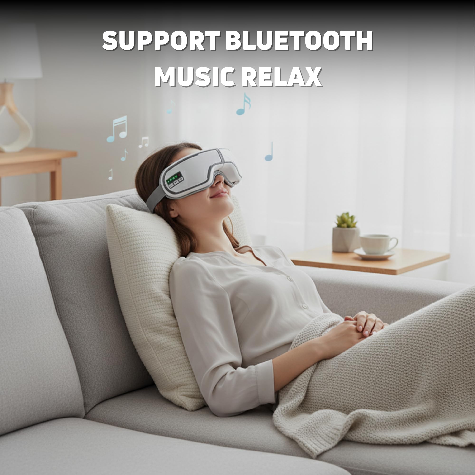 Kuyra Smart Travel Eye Massager with adjustable strap fits most heads