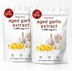 KUZEOLON aged garlic extract front bottle showing potency and odor control