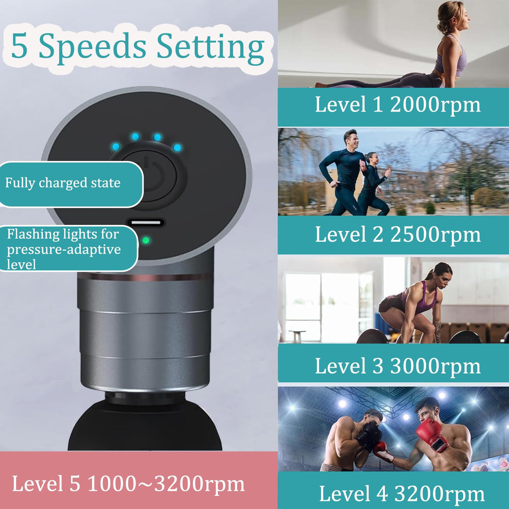 KVKID Mini massage gun attachments heads for targeted deep tissue relief