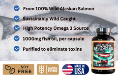 Kwee-Jack Salmon Oil softgels close-up for easy daily use.