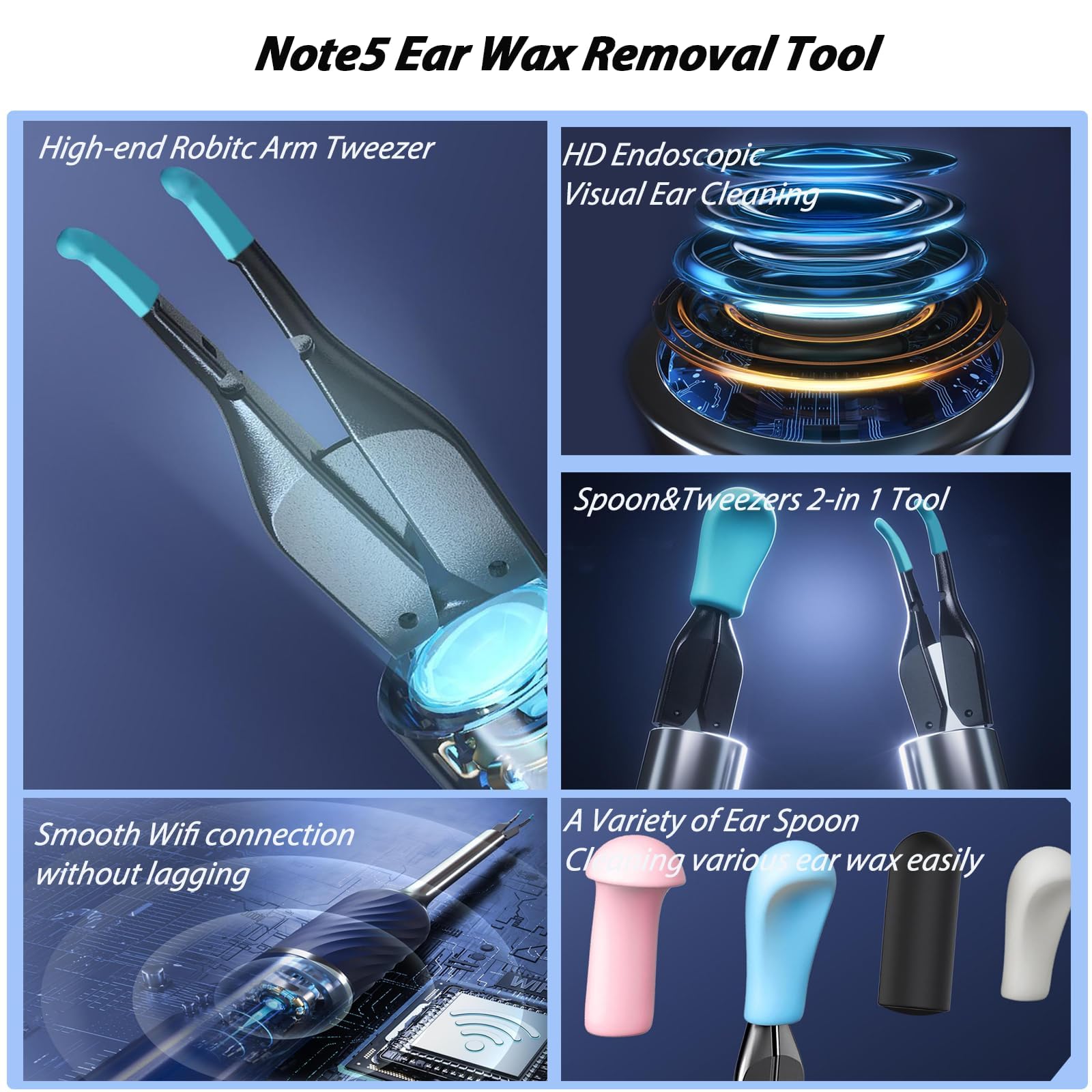 KWYBOW Note5 family-friendly ear cleaning kit for home use.