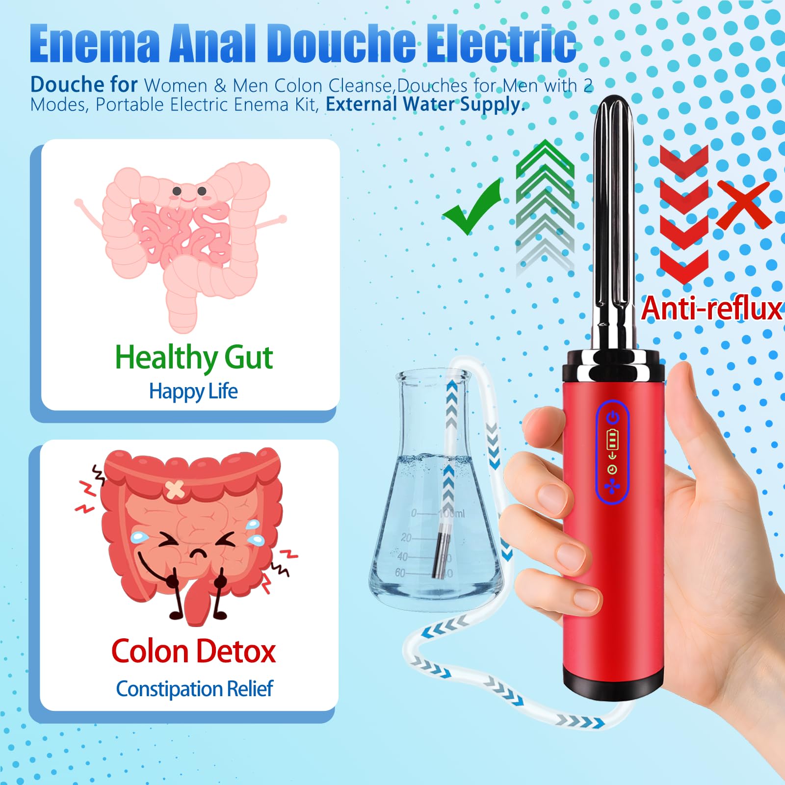 Kxufoae Enema Douche water extension attachment for varied environments