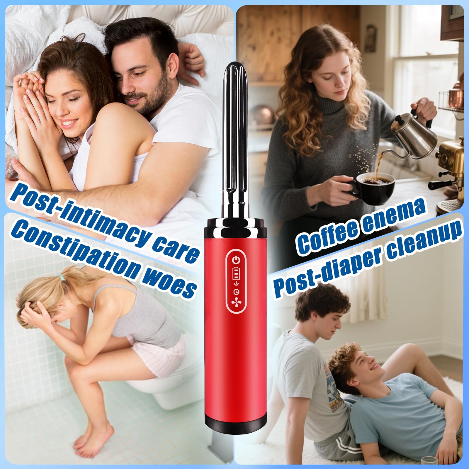 Kxufoae Enema Douche magnetic charging port for easy maintenance