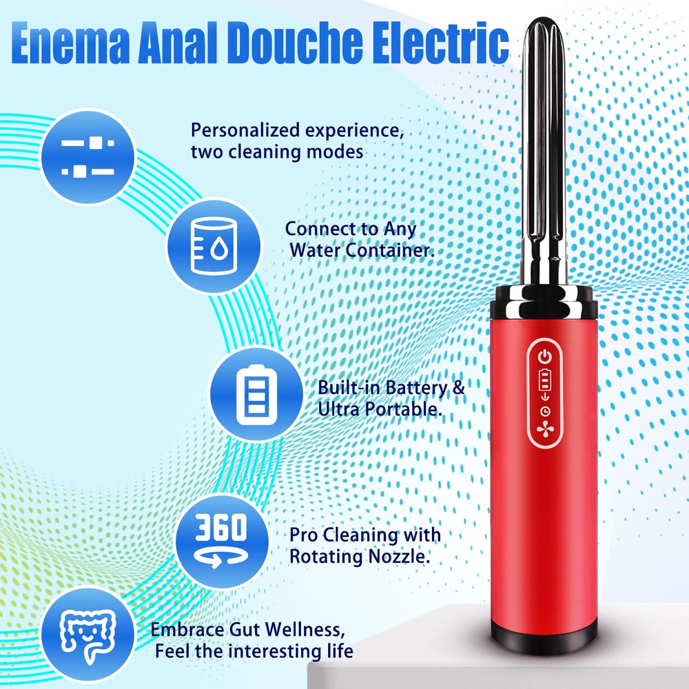 Kxufoae Enema Douche rotation mode provides deeper cleaning action
