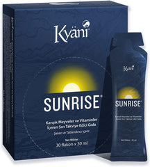 Kyani Sunrise pouch close-up highlighting vibrant color and quick morning boost