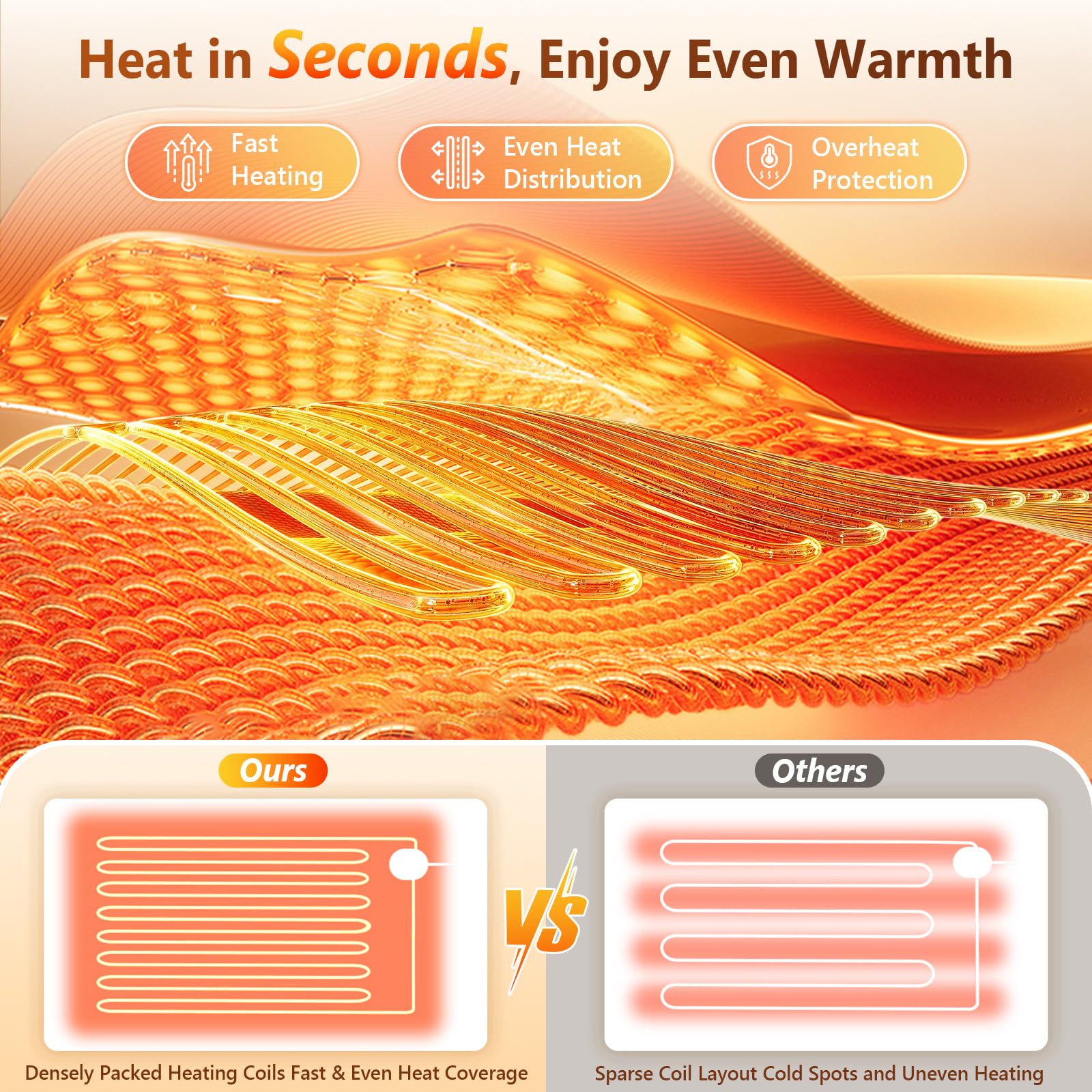 Kyehuy heating pad cozy micro plush cover
