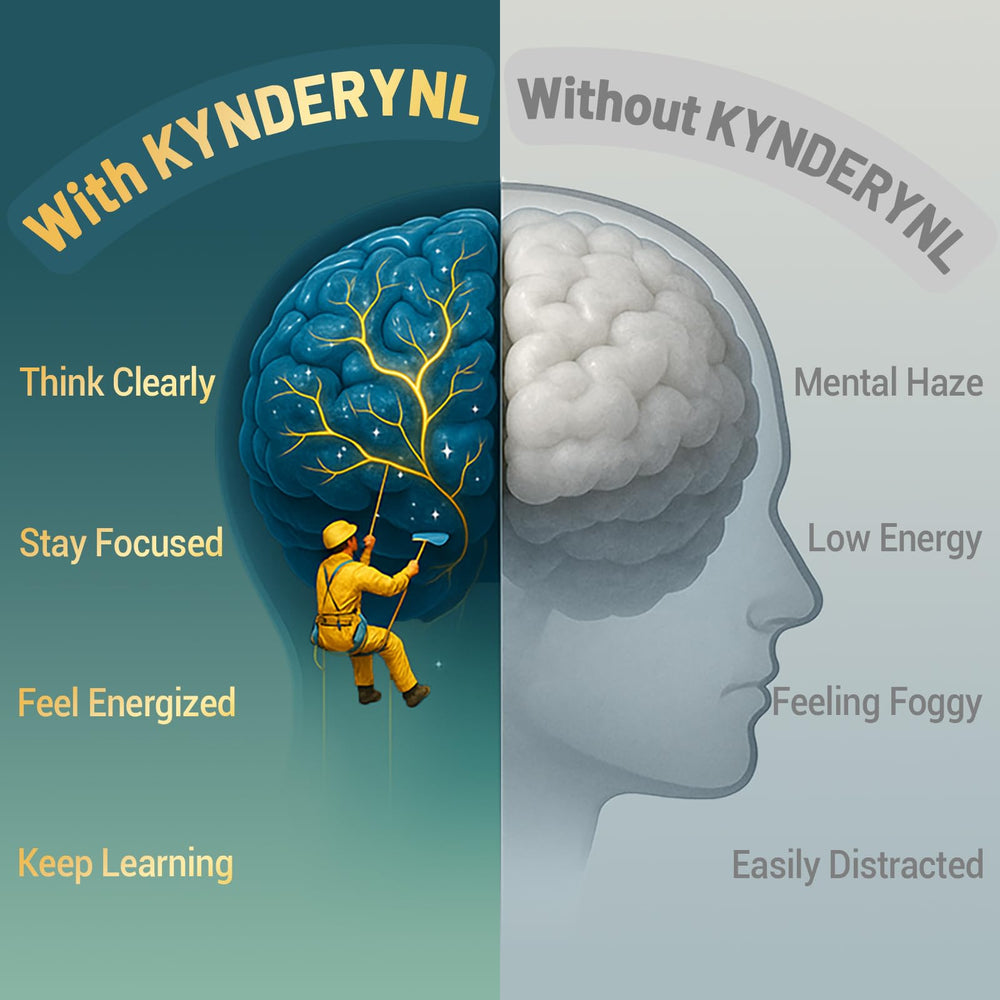 Kynderynl Apigenin and L-Theanine ingredients close-up highlighting synergistic botanicals.