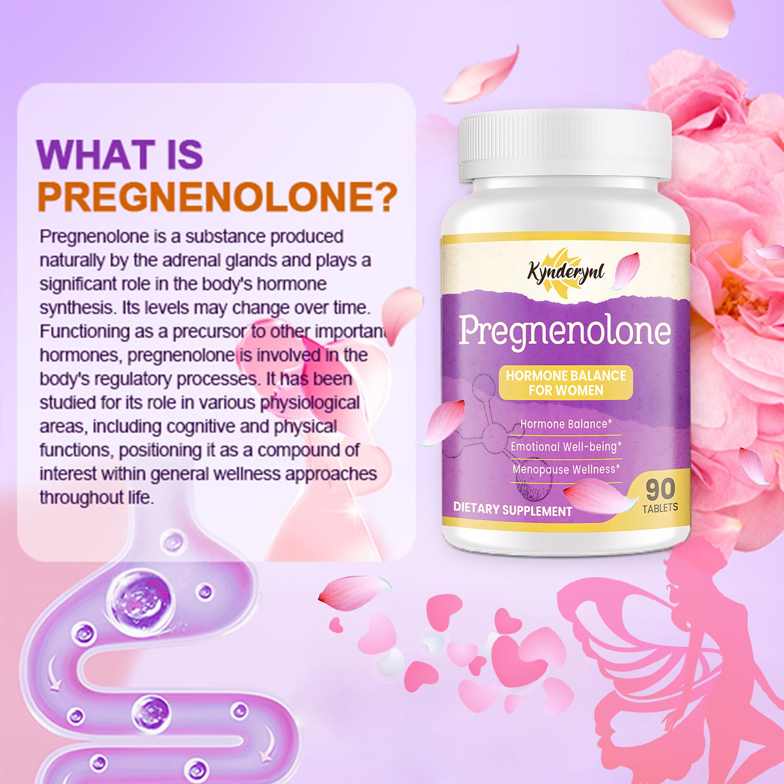 Kynderynl dual-dose bottle shown for customizable intake and routine.