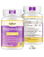 Kynderynl Pregnenolone 50 mg chewable tablet close-up for daily balance.
