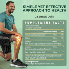 Kynderynl Quercetin 1000mg softgels in gym bag for on-the-go mobility.