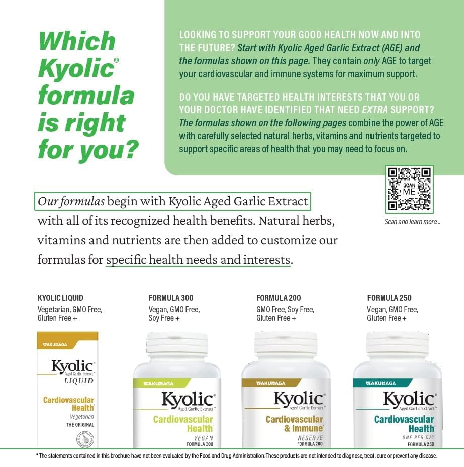 Kyolic Aged Garlic Extract 300 capsules in hand for easy daily use.