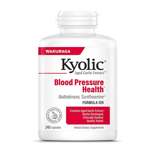 Kyolic Aged Garlic Extract 109 bottle; organic odorless garlic for heart health
