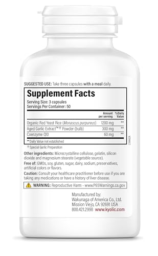Kyolic aged garlic odorless label shows a safe, stomach-friendly supplement.