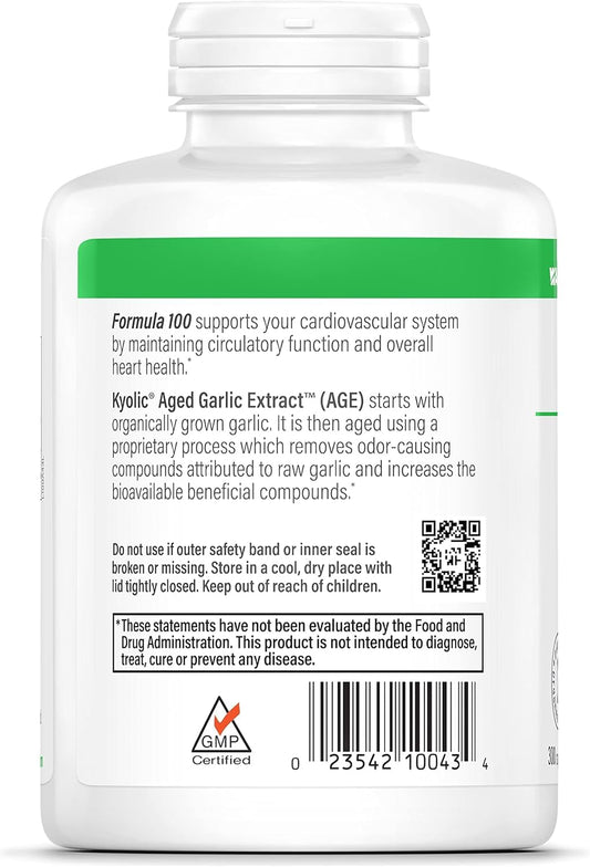 Kyolic formula original packaging with label and dosing guidance for ongoing heart health.